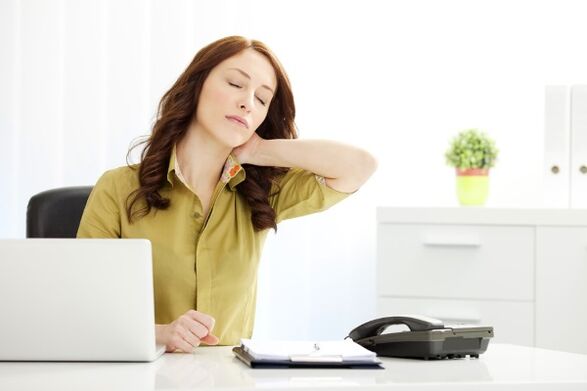 Sedentary activity causes the appearance of cervical and later thoracic osteochondrosis