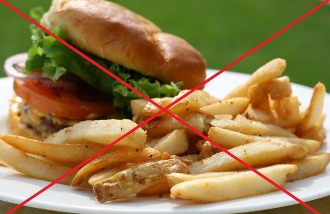 Ban on fast food for spinal osteochondrosis