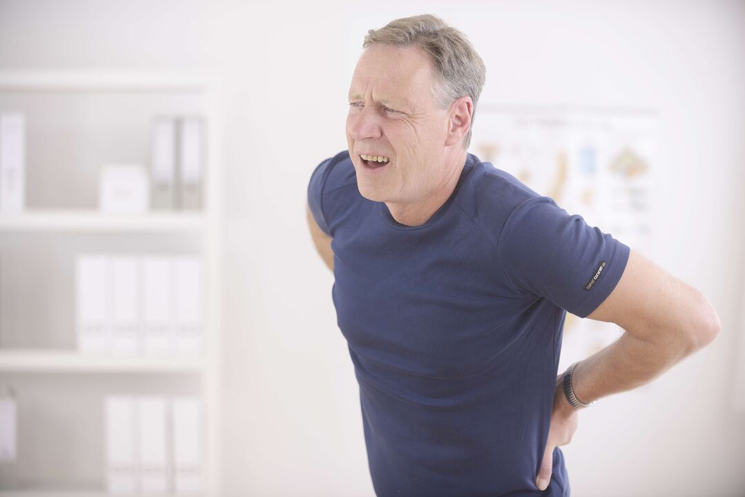 back pain in a man